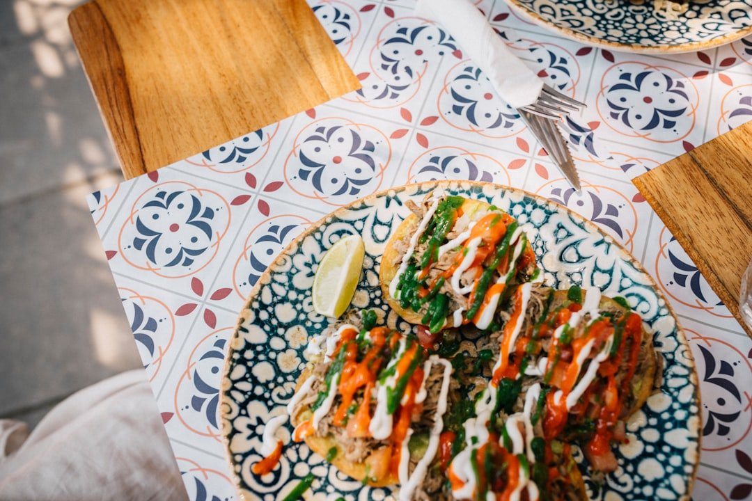 A plate of food sitting on top of a table