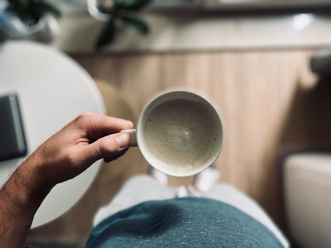 Man with cup of coffee