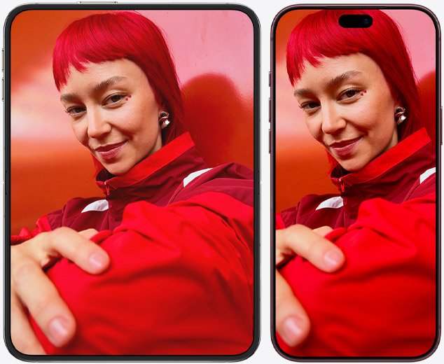 The iPhone Duo's large display at reading size