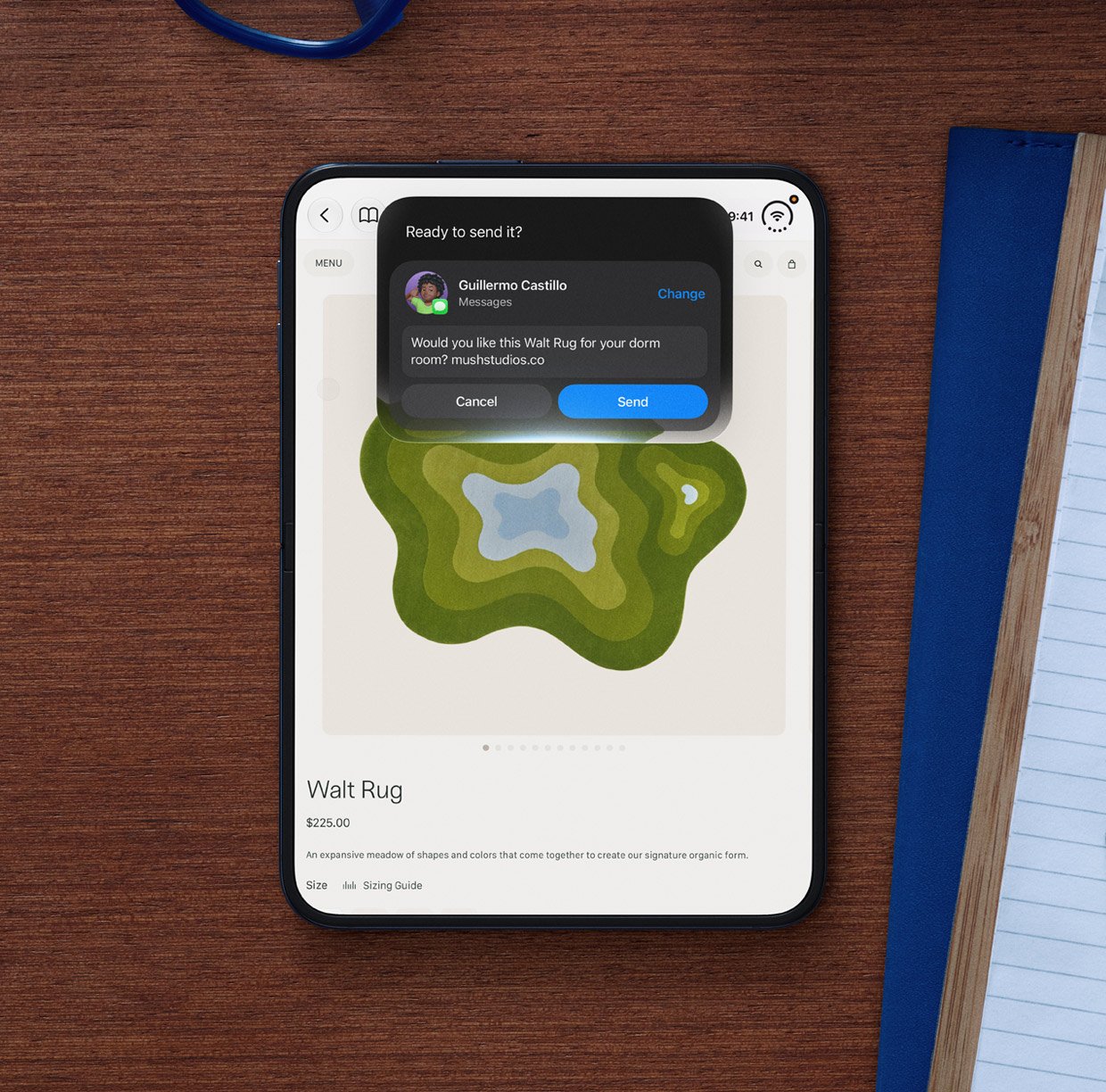 Media on the iPhone Duo's large inner screen