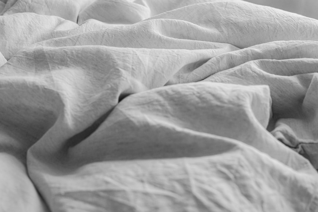 White textile in close up photography