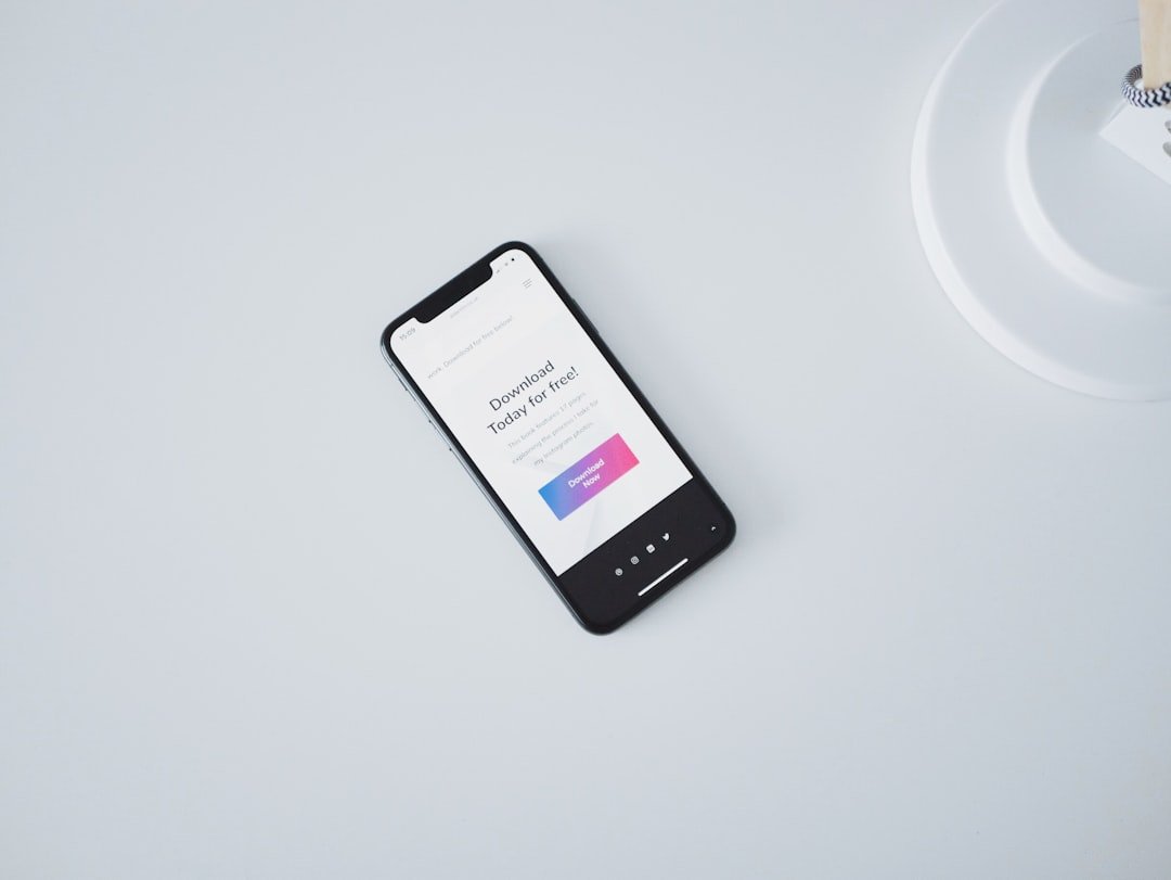 Turned on iphone x on white surface
