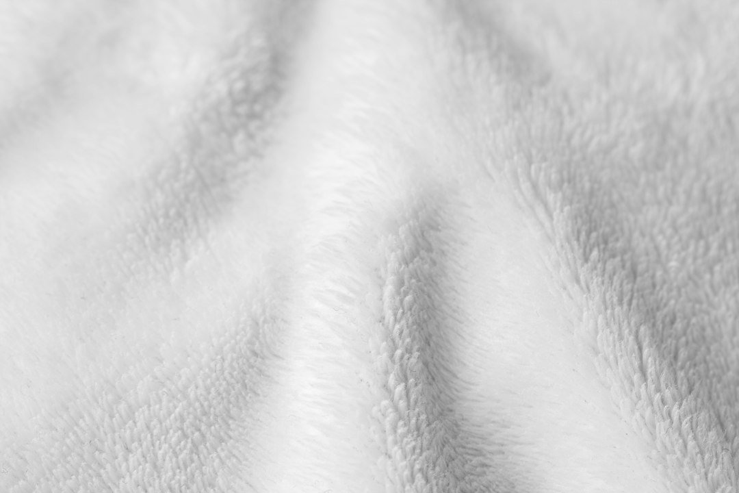 White textile in close up image